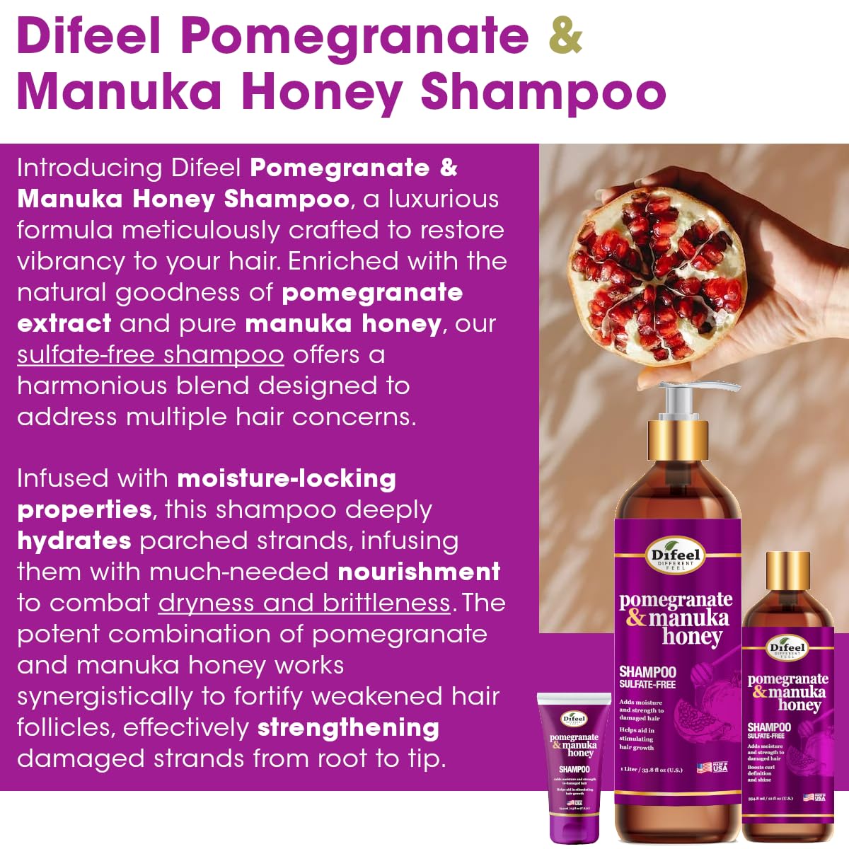 Difeel | Gamme Réparatrice Grenade & Miel de Manuka